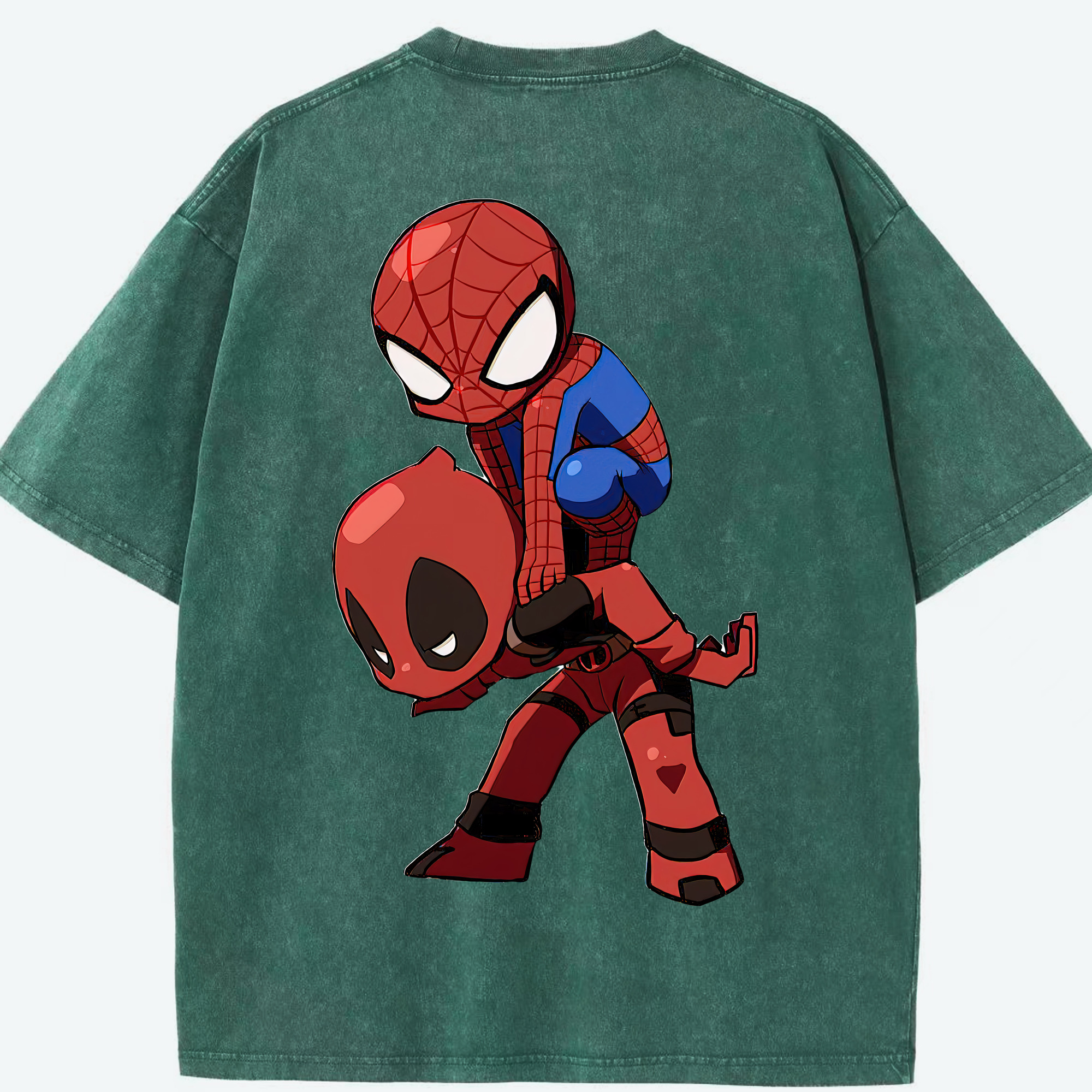 （画像用） Deadpool デッドプール 綿100% ヴィンテージ風 半袖Tシャツ（背面プリント）